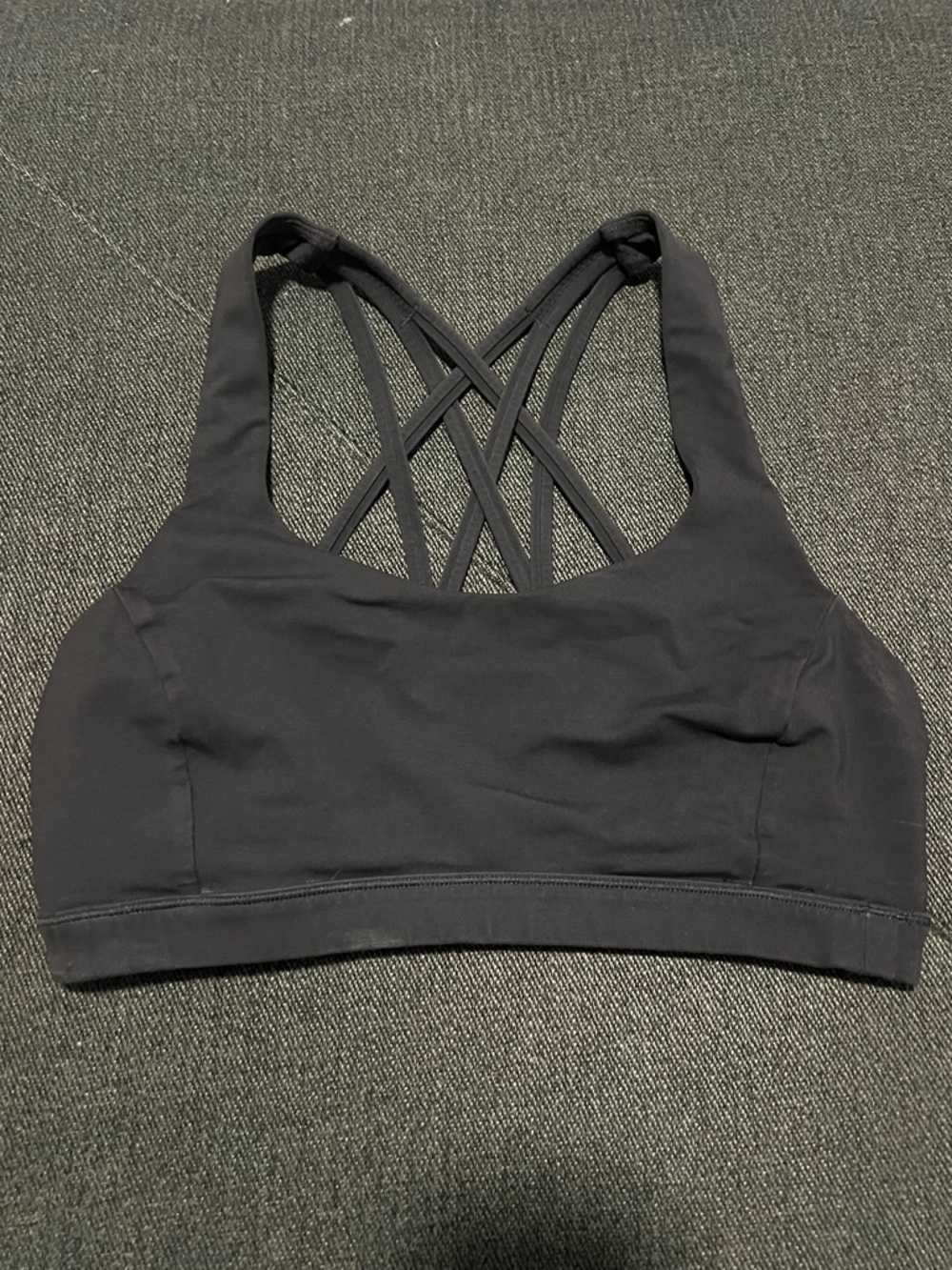 lululemon athletica Black Crisscross Back Sports Bra Size 6